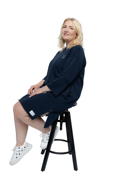 Suknelė"Mėta"-Mėlyna